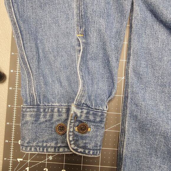 Vintage Carhartt Denim Shirt Large S97STW Metal Buttons Classic Workwear Read! - Picture 3 of 16